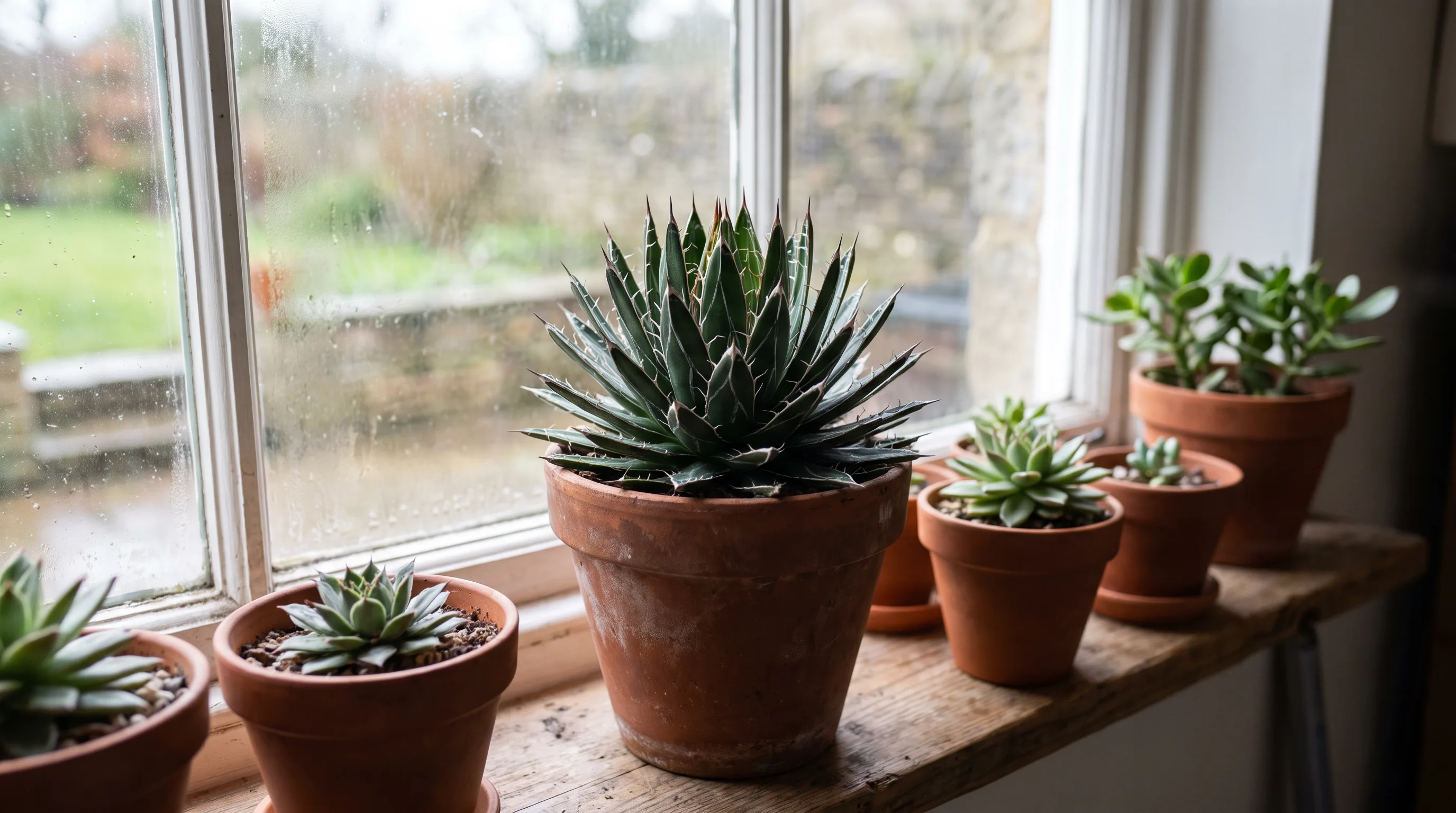 Agave Leopoldii growing in a UK garden setting