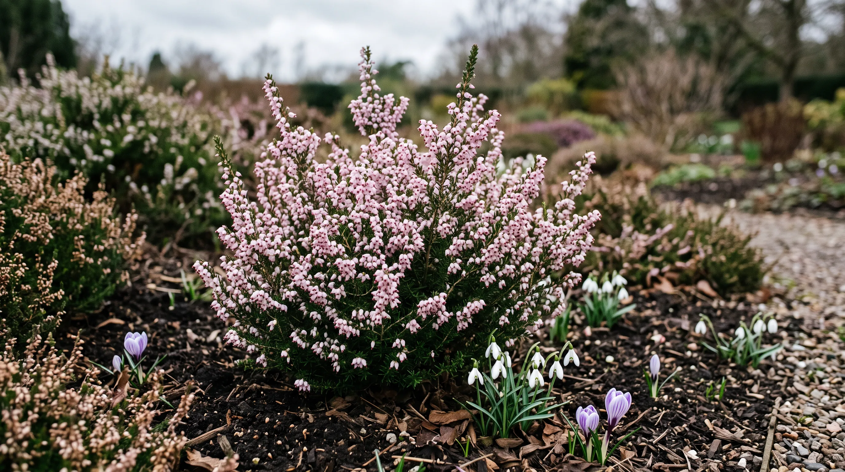 Erica Canaliculata growing in a UK garden setting