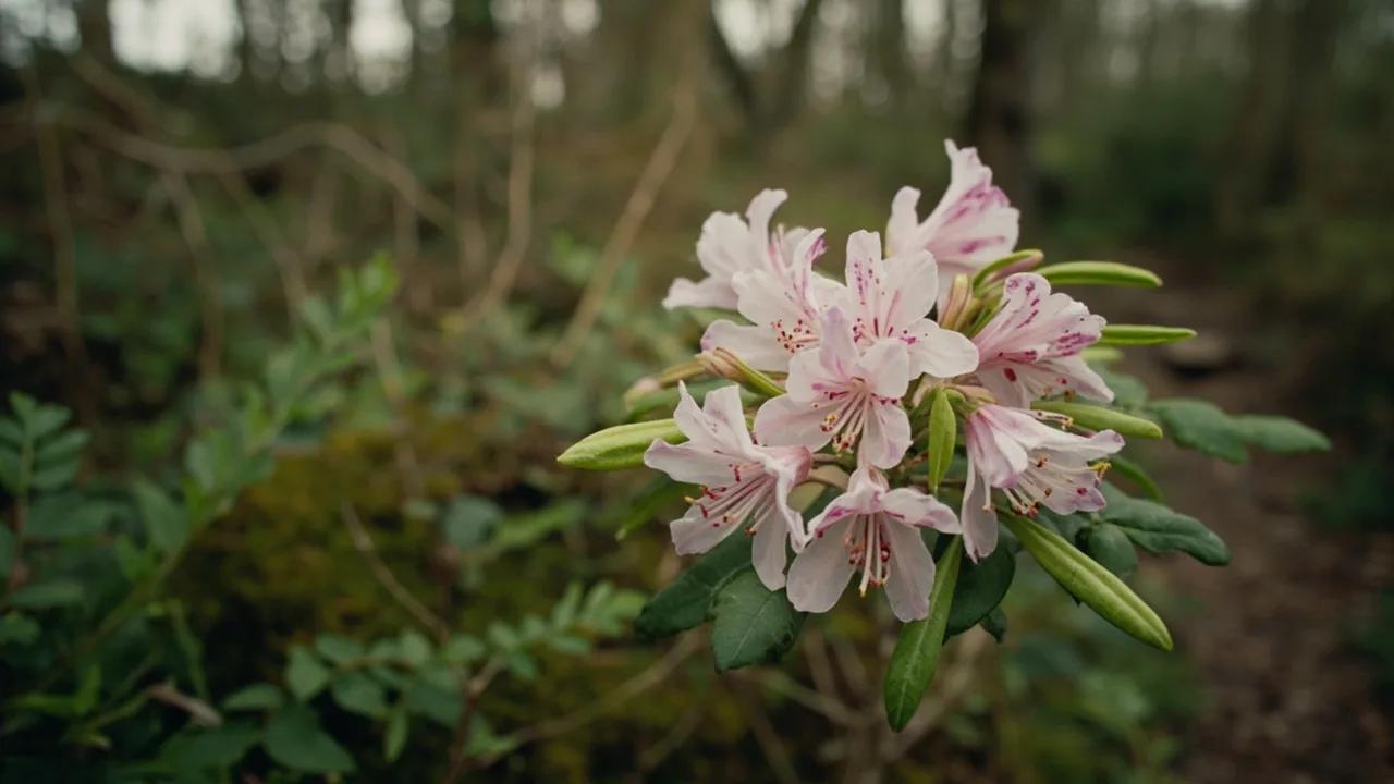 Royal Azalea (Rhododendron schlippenbachii) documentary photo