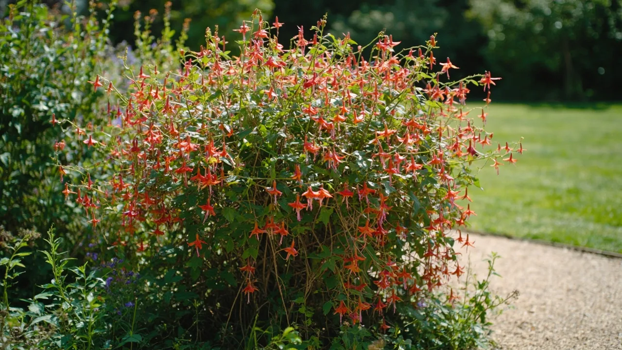 Honeysuckle fuchsia (Fuchsia triphylla)