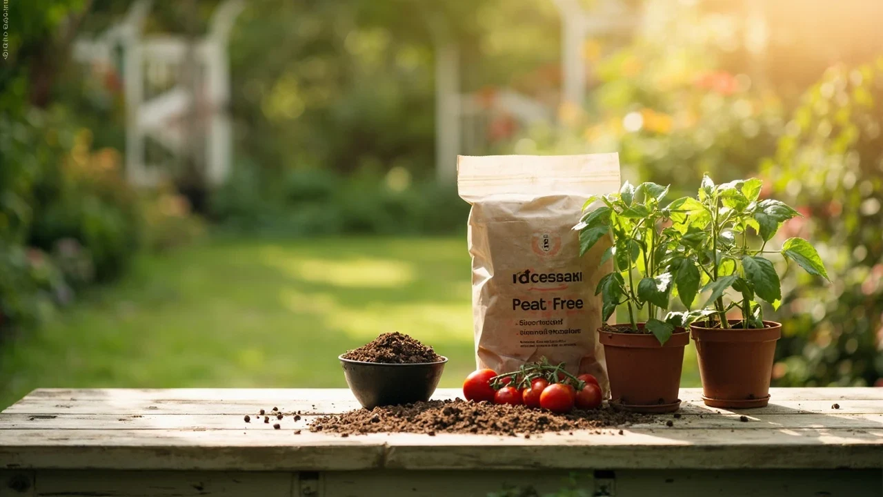Original illustrative gardening scene, not exact retail product photograph