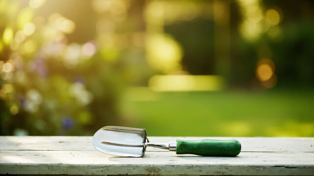 Original illustrative gardening scene, not exact retail product photograph